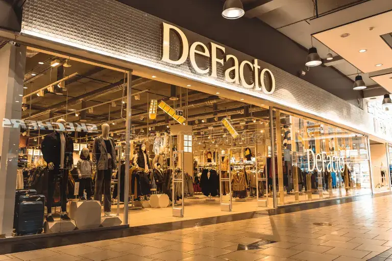 ukraine kherson october turkish clothing fashion store defacto shopping center brand logo view inside 232580750