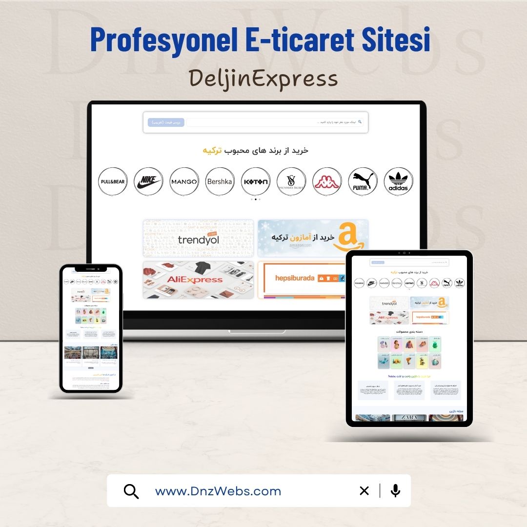 DnzWebs Portfolyosu: DeljinExpress için e-ticaret sitesi tasarımı - Duyarlı Görünüm