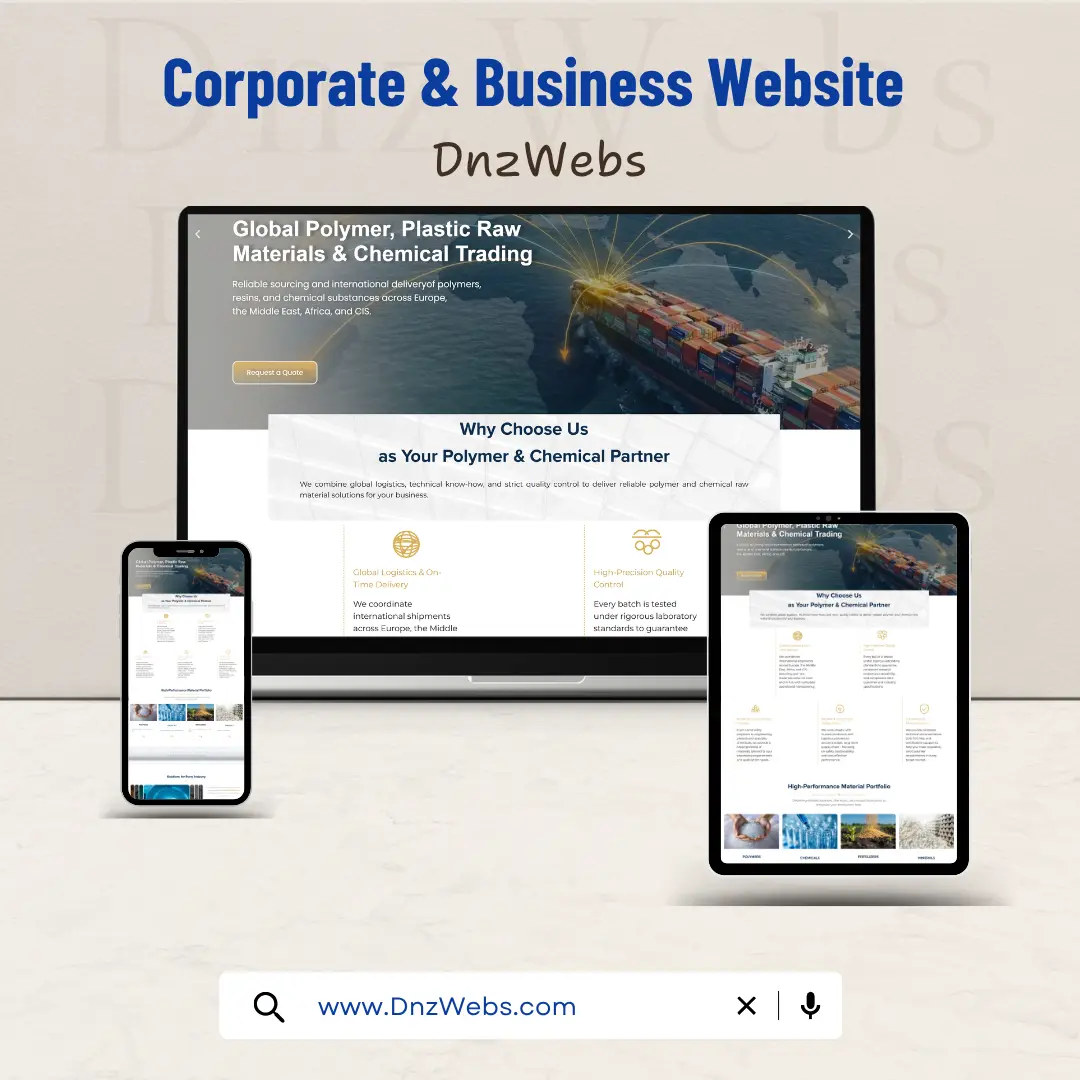 DnzWebs Portfolio: Corporate & Business website designn